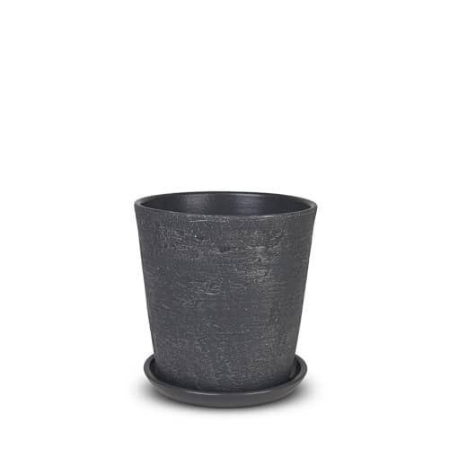 Купить Горшок керамический Лофт d18 см графит по низкой цене