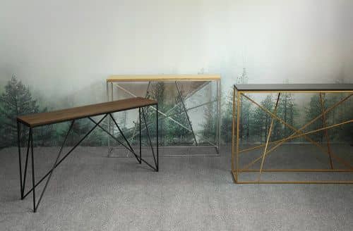 Купить Консоль Intelligent Design Wilson line gold черный дуб по низкой цене