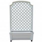 Купить Ящик KHW Калипсо 37301 со шпалерой белый по низкой цене