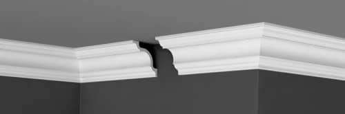 Потолочный плинтус из пенопласта, пвх, полиуретана, пенополистирола и дюрополимера.