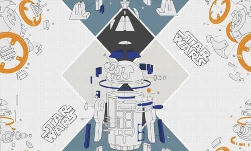 Купить Обои Erismann Disney StarWars Чертежи E-D-007A виниловые на флизелиновой основе по низкой цене