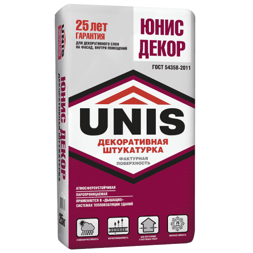 Купить Штукатурка Unis Декор декоративная 25 кг по низкой цене