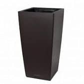 Купить Кашпо Lechuza Cubico Complete espresso metallic 50x50x95 см по низкой цене