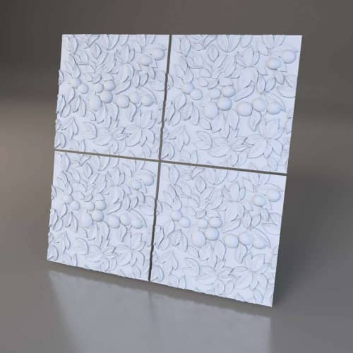 3D панель стеновая Relieffo Orange 028 из пенополиуретана 595x595x30 мм