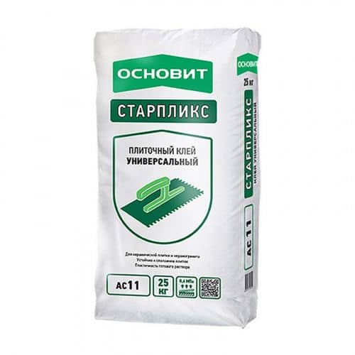 Клей Основит Старпликс АС11 для плитки универсальный цементный по низкой цене