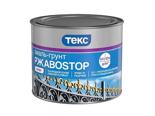 Грунт-эмаль ТЕКС РжавоStop по ржавчине молотковый