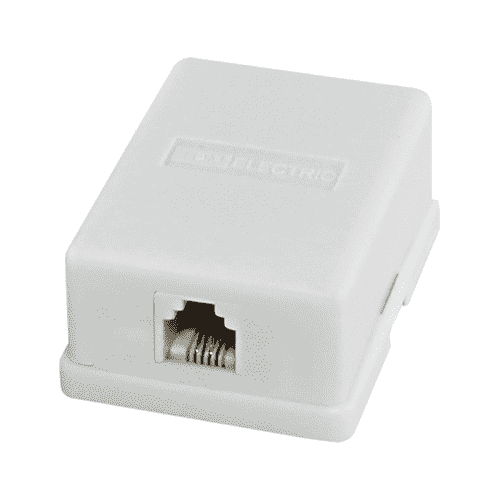 Купить Розетка TDM Electric внешняя, телефонная RJ-11, 1 гнездо, 6P-4C, белая по низкой цене