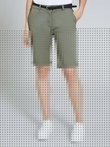 Купить Шорты-бермуды Piazza Italia эластичные, оливковые по низкой цене