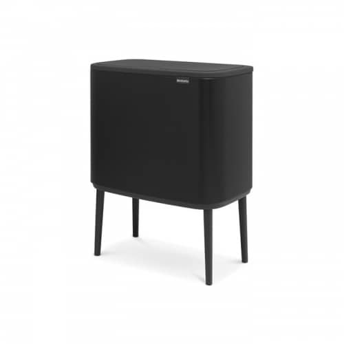 Купить Бак Brabantia Touch Bin Bo мусорный, черный матовый, 3х11 л по низкой цене