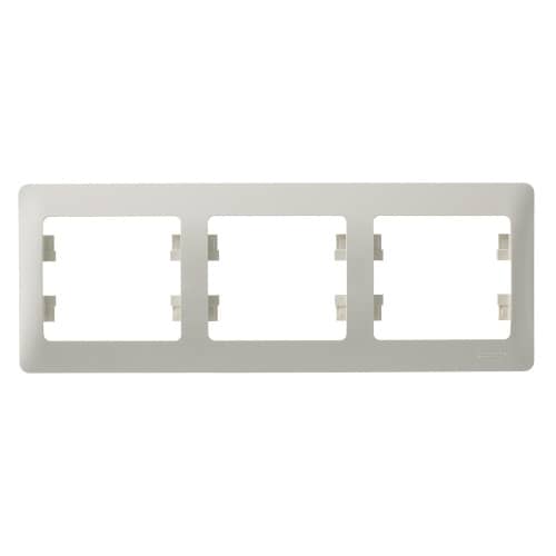 Купить Рамка Schneider Electric Глосса 3 поста горизонтальная бежевая по низкой цене