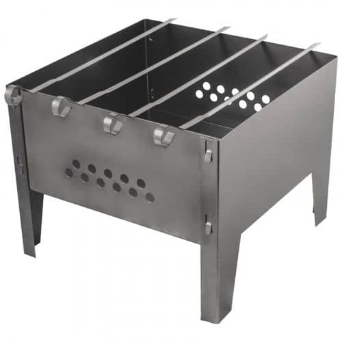 Купить Мангал Эконом разборный, 4 шампура в бумаге Ж-027, 240х300х300 мм по низкой цене