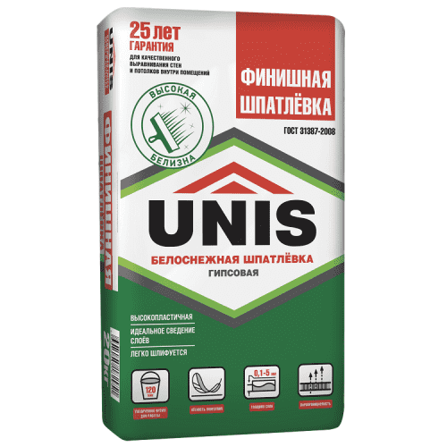 Купить Шпатлевка Unis гипсовая финишная 20 кг по низкой цене