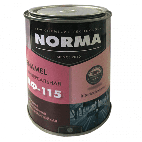 Купить Эмаль NOVOCOLOR ПФ-115 НОРМА красная 0,9 кг по низкой цене