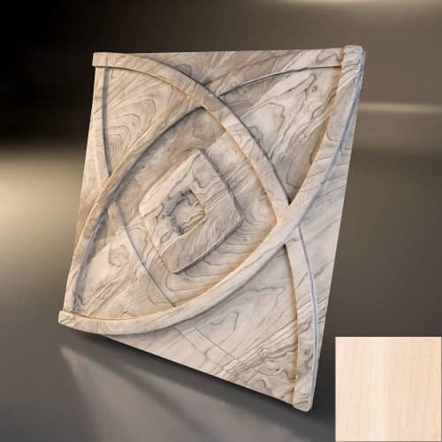 3D панель стеновая Relieffo Radius (Береза) Д035БР 600х600х30 мм