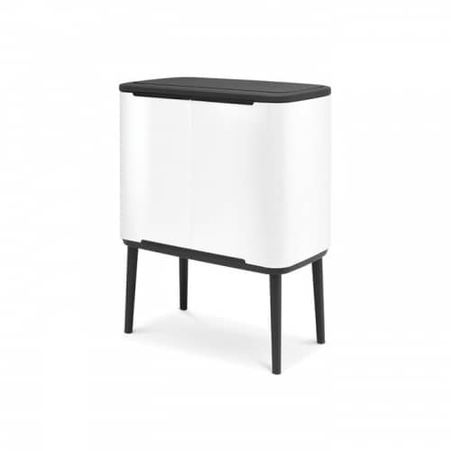 Купить Бак Brabantia Touch Bin Bo мусорный, белый, 11+23 л по низкой цене