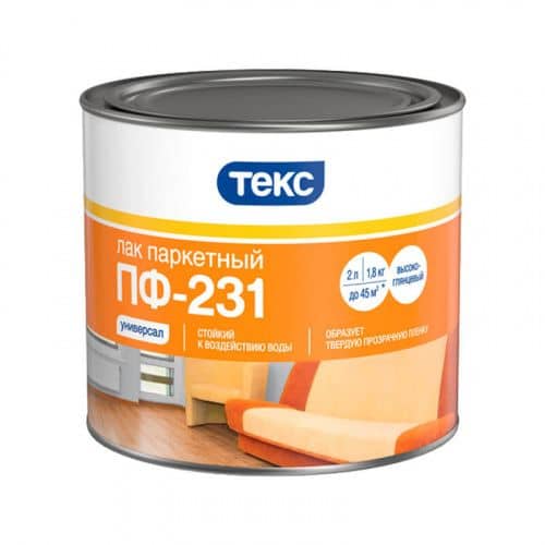 Купить Лак ТЕКС ПФ-231 Универсал паркетный глянцевый 1,8 кг по низкой цене