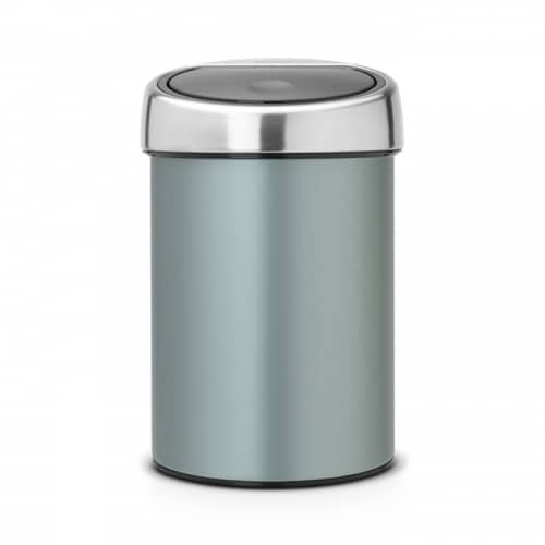 Купить Бак Brabantia Touch Bin New мусорный, мятный металлик, 3 л по низкой цене