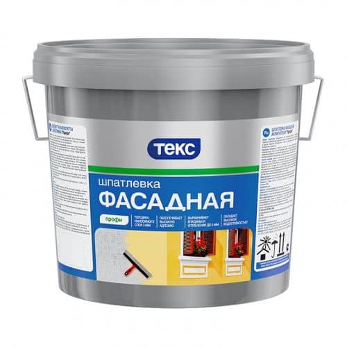 Купить Шпатлевка ТЕКС Профи фасадная акрилатная 8 кг по низкой цене