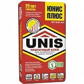 Купить Клей Unis Плюс для плитки 25 кг по низкой цене
