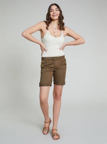 Купить Шорты-бермуды Piazza Italia оливковые по низкой цене