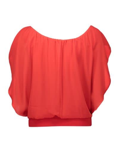 Купить Блузка Piazza Italia с кулоном на цепочке, коралловая по низкой цене