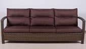 Купить Диван ТЕРРАСА Люкс ВЕНЕЦИЯ 3-местный, плетеный, жгут 30806/30832-1, с подушками по низкой цене