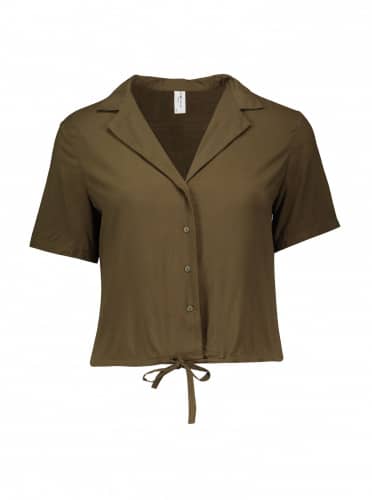 Купить Рубашка Piazza Italia с коротким рукавом, оливковая по низкой цене