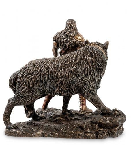 Купить Статуэтка Veronese WS-921 "Тюр - бог воинской храбрости и Враг богов - Фенрир" по низкой цене