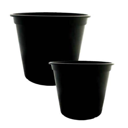 Купить Горшок пластиковый технологический черный d25 см 7,5 л по низкой цене