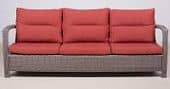 Купить Диван ТЕРРАСА Люкс ВЕНЕЦИЯ 3-х местный, плетеный, жгут 7262/7425, с подушками по низкой цене