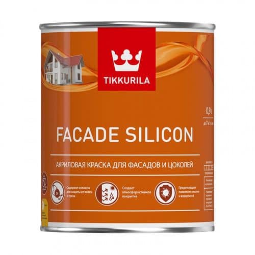 Купить Краска Tikkurila Facade Silicon C фасадная гл/мат 0,9 л по низкой цене