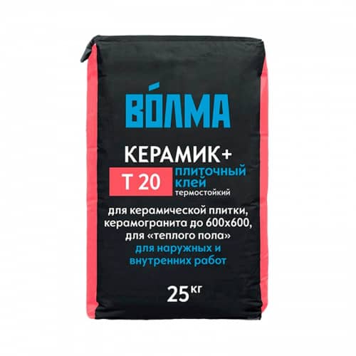Купить Клей ВОЛМА Керамик-плюс для плитки 25 кг по низкой цене
