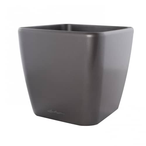 Купить Кашпо Lechuza Quadro charcoal metallic 43x43x40 см по низкой цене