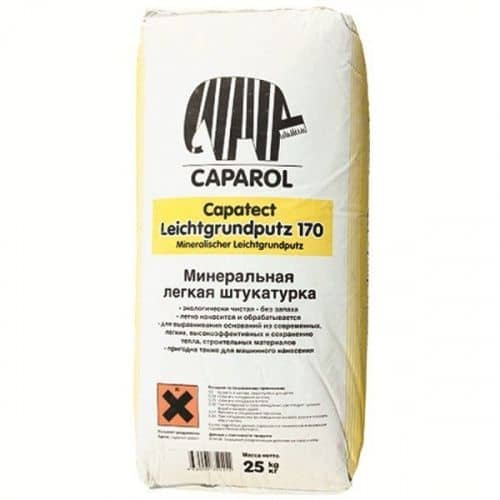 Купить Штукатурка Caparol Capatect Leichtgrundputz 170 минеральная легкая 25 кг по низкой цене