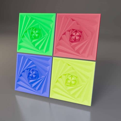 3D панель стеновая Relieffo Illusion 049 из пенополиуретана 600x600x30 мм
