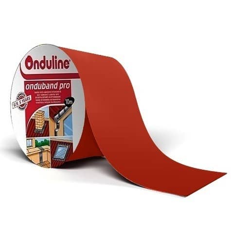 Купить Лента Ондулин Ондубанд битумная, самоклеящаяся, красная, 10000х150 мм по низкой цене