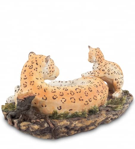Купить Статуэтка Veronese Леопард с детенышем WS-702 по низкой цене