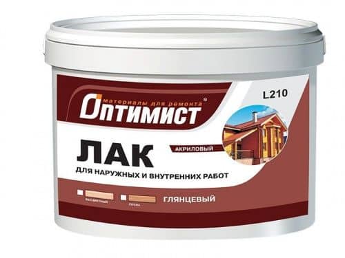 Купить Лак Оптимист L210 акриловый бесцветный глянцевый 3 кг по низкой цене