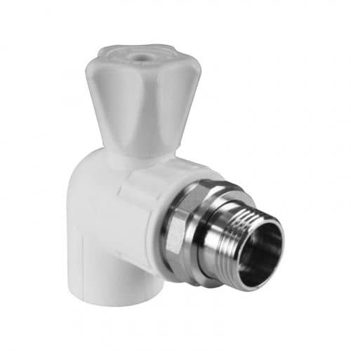 Купить Кран Valfex, для радиаторов 25x3/4" НР, полипропилен, угловой по низкой цене