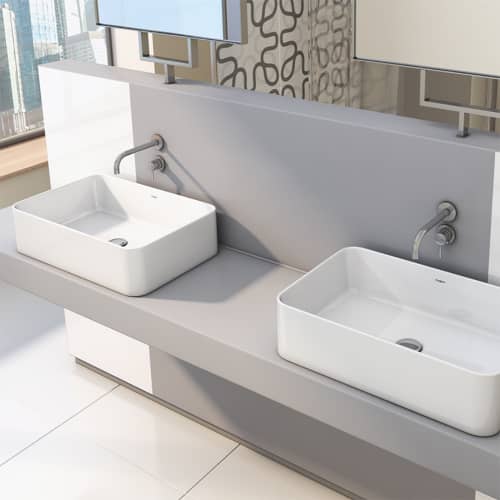 Купить Раковина на столешницу 56х36х11,6 мм без отверстия Олимпия KIROVIT по низкой цене