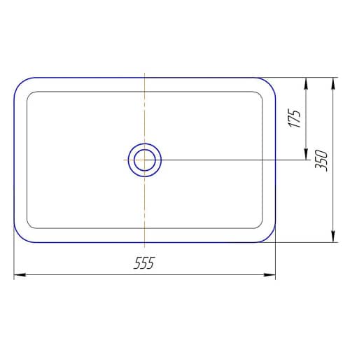 Купить Раковина на столешницу 56х36х11,6 мм без отверстия Олимпия KIROVIT по низкой цене