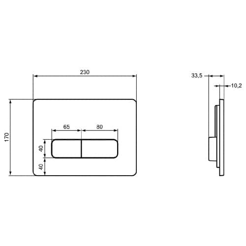 Купить Кнопка для инсталляции хром W3709AA Ideal Standard по низкой цене