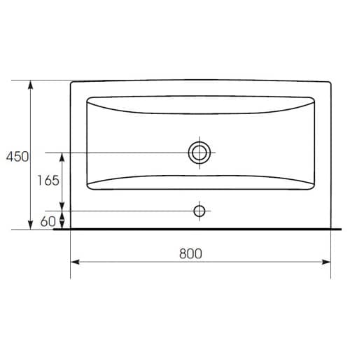 Купить Раковина Cersanit COMO 80 см по низкой цене
