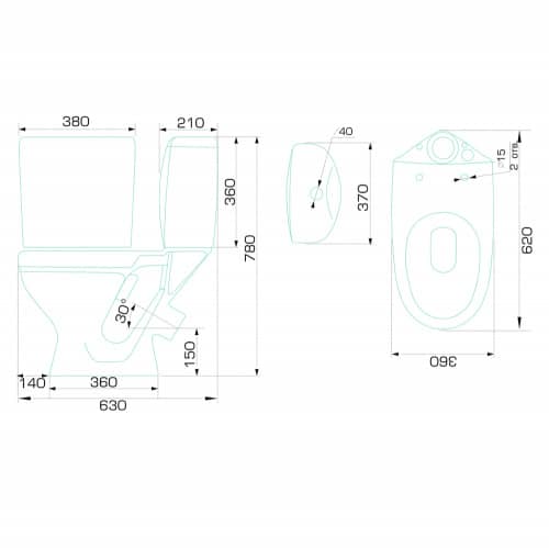Купить Унитаз-компакт Gesso Сигма с сиденьем по низкой цене
