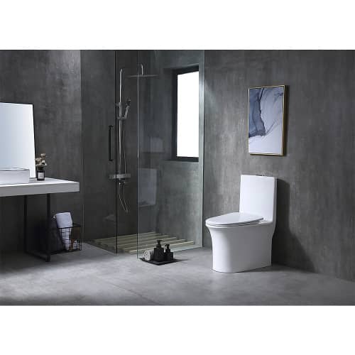 Купить Унитаз-моноблок FLUMEN DESIGN Versal безободковый с сиденьем плавное закрытие по низкой цене