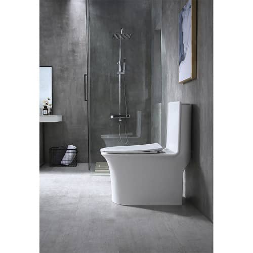 Купить Унитаз-моноблок FLUMEN DESIGN Versal безободковый с сиденьем плавное закрытие по низкой цене