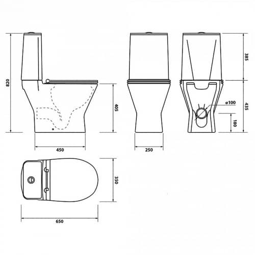 Купить Унитаз-компакт IDDIS Edifice с сиденьем плавное закрытие по низкой цене