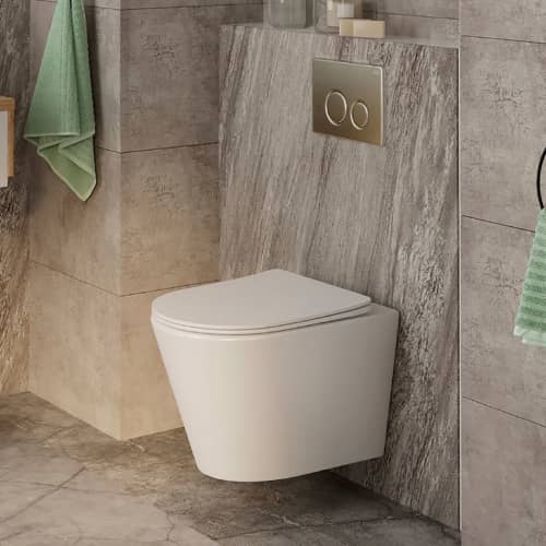 Купить Унитаз подвесной IDDIS Destino безободковый с сиденьем плавное закрытие по низкой цене