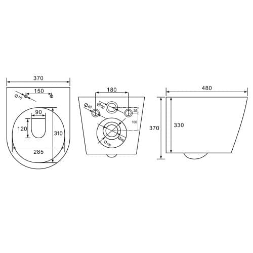 Купить Унитаз подвесной IDDIS Destino безободковый с сиденьем плавное закрытие по низкой цене