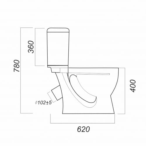 Купить Унитаз-компакт SANITA Стандарт с сиденьем плавное закрытие по низкой цене